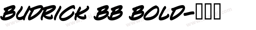 Budrick BB Bold字体转换